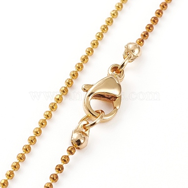 Golden Plated Brass Initial Pendant Necklaces(NJEW-JN03299-04)-2