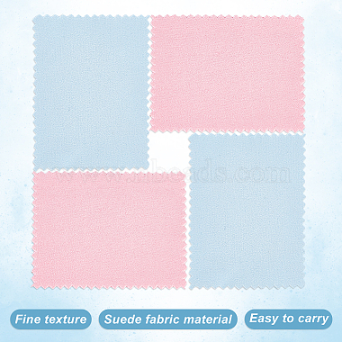 AHADEMAKER 200 Sheets 2 Colors Suede Fabric Silver Polishing Cloth(TOOL-GA0001-75)-4