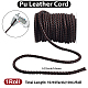 10M Round Braided PU Leather Cord(LC-GF0001-13C)-2