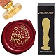 Brass Wax Seal Stamps with Rosewood Handle(AJEW-WH0412-0091)-1