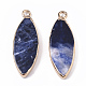 Pendentifs en sodalite naturelle plaqué or(G-T131-06C)-2