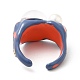 Acrylic Double Dragon Eye Open Cuff Ring(RJEW-H111-03)-3