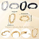 12pairs 3 colors 304/202 Stainless Steel Huggie Hoop Earrings(EJEW-SC0001-25)-2