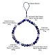 perles de strass en verre et argile polymère rondelle chaînes de dragonne de téléphone(HJEW-YW0001-05B)-4