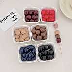 Opaque Acrylic European Beads, Large Hole Beads, Square, Mixed Color, 16.3x16.3x12.1mm, Hole: 4.5mm(OACR-N138-42)