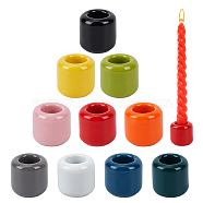 10Pcs 10 Colors Handmade Porcelain Candle Cups, Column, Mixed Color, 32.5x32.5mm, 1pc/color(FIND-NB0005-42)