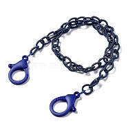 Personalized Nylon Cable Chain Necklaces, Eyeglass Chains, Handbag Chains, with Plastic Lobster Claw Clasps, Medium Blue, 50cm(NJEW-JN02940-05)