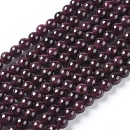 Natural Garnet Beads Strands, Round, 5mm, Hole: 0.8mm, about 80pcs/strand, 15.1 inch(38.5cm)(G-G796-07A)