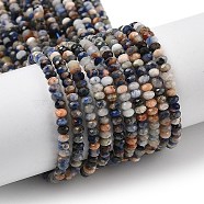 Natural Sodalite Beads Strands, Faceted, Rondelle, 3x2mm, Hole: 0.5mm, about 184pcs/strand, 14.84''(37.7cm)(G-G189-C02-02)