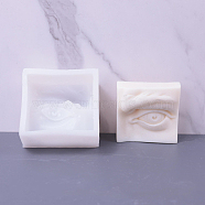 DIY Silicone Statue Candle Molds, for 3D Portrait Sculpture Scented Candle Making, Organ, Eye, 10x9.5x4.5cm(WG42762-01)