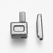 Clothing Accessories, Zinc Alloy Zipper Repair Accessories Insert Box and Pin Fix Retainer, Gunmetal, 8.5x5.5x4mm, 8.5x2x2mm(PALLOY-WH0013-C01-B)