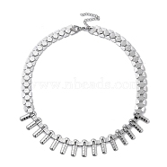 Non-Tarnish 304 Stainless Steel Bib Necklaces for Men, Stainless Steel Color, 16.69 inch(42.4cm)(NJEW-Q340-07P)