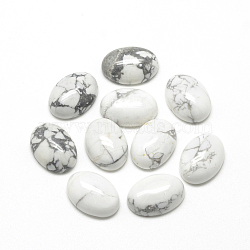 Natural Howlite Cabochons, Oval, 14x10x4~5mm(X-G-R415-14x10-29)