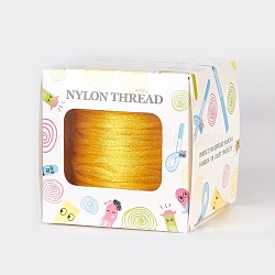 Nylon Thread, Gold, 1.5mm, about 49.21 yards(45m)/roll(NWIR-JP0012-1.5mm-543)