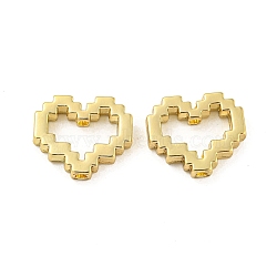 Alloy Beads, Long-Lasting Plated, Lead Free & Cadmium Free & Nickel Free, Heart Shape, Golden, 13.5x16x3.5mm, Hole: 1.6mm(PALLOY-K020-13A-G)