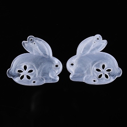 Transparent Acrylic Connector Charms, Rabbit Links, Clear, 22x24x2.5mm, Hole: 1mm(OACR-K005-01)
