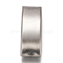 304 Stainless Steel Slide Charms, Curved Tube, Stainless Steel Color, 40.5x15x5mm, Hole: 13x3mm(STAS-Z025-09P)