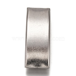 Non-Tarnish 304 Stainless Steel Slide Charms, Curved Tube, Stainless Steel Color, 40.5x15x5mm, Hole: 13x3mm(STAS-Z025-09P)