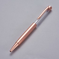 Creative Empty Tube Ballpoint Pens, with Black Ink Pen Refill Inside, for DIY Glitter Epoxy Resin Crystal Ballpoint Pen Herbarium Pen Making, Rose Gold, Dark Salmon, 140x10mm(X-AJEW-L076-A02)