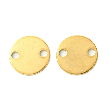 Ion Plating(IP) 304 Stainless Steel Connector Charms, Flat Round Links, Golden, 16x1mm, Hole: 2.7mm