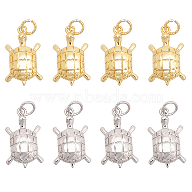 Platinum & Golden Tortoise Brass Pendants