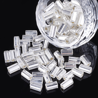 6mm WhiteSmoke Cube Glass Beads