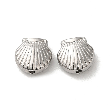 Stainless Steel Color Shell Shape 304 Stainless Steel Beads