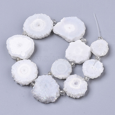 Electroplated Natural Quartz Beads Strands(G-R461-04M)-2