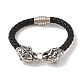 bracelets tressés en cordon de cuir microfibre(BJEW-B096-19B)-1