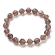 Faceted Natural Grey Agate Stretch Beaded Bracelets(BJEW-H543-A04)-1