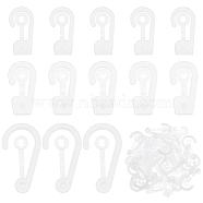 180Pcs 3 Style PP Plastic Display Snap Hooks, Package Clip Hanger, for Shirt Dress Underwear Sock Gloves, Ghost White, 38~56x20~31x2~3.5mm, Inner Diameter: 10~21mm, 60pcs/style(FIND-NB0002-90A)
