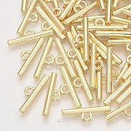 Alloy Pendants, Bar, Light Gold, 6.5x22.5x2.5mm, Hole: 2mm(X-PALLOY-S121-211)
