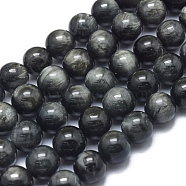 Natura Hawk's Eye Beads Strands, Eagle Eye Stone, Grade A, Round, 10mm, Hole: 1mm, about 39pcs/Strand, 15.75 inch(40 cm)(G-D0001-22A-10mm)