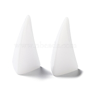Halloween 3D Devil Horns Opaque Resin Cabochons, for Halloween Headband Making, White, 38x21x19mm(RESI-F051-B02)