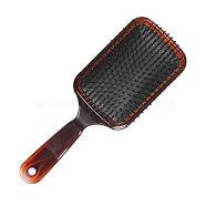 Environment Plastic Combs, with Nylon Needle, Massage Hair Brushes, Coconut Brown, 24x8.5x4.1cm(MRMJ-Q013-169)