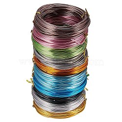 Round Aluminum Wire, Mixed Color, 12 Gauge, 2mm, about 32.8 Feet(10m)/roll, 10 rolls/box(AW-PH0001-2.0mm-02)