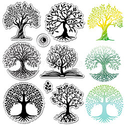 Custom PVC Plastic Clear Stamps, for DIY Scrapbooking, Photo Album Decorative, Cards Making, Stamp Sheets, Film Frame, Tree of Life, 160x110x3mm(DIY-WH0439-0418)