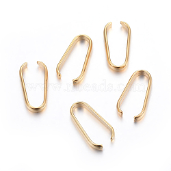 304 Stainless Steel Quick Link Connectors, Linking Rings, Golden, 14x7.5x2mm(STAS-P223-02G-06)