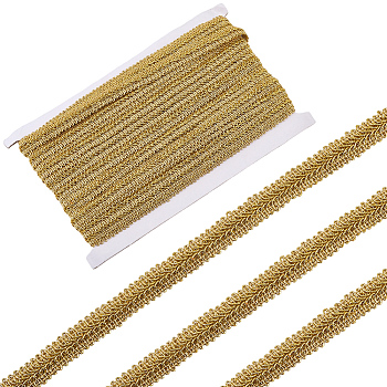 Metallic Centipede Braid Lace Trimming, Craft Ribbon for Bridal, Costume, Jewelry, Crafts and Sewing, Gold, 1/2 inch(14mm), about 14.22 Yards(13m)/Bundle