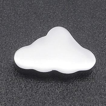 201 Stainless Steel Charms, for Simple Necklaces Making, Laser Cut, Cloud, Stainless Steel Color, 6x10x3mm, Hole: 1.8mm