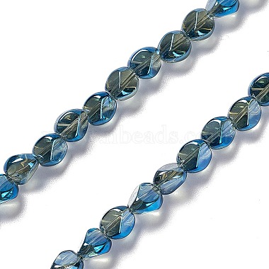 Marine Blue Nuggets Glass Beads