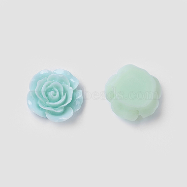 Mixed Color Flat Back Flower Resin Cabochons(X-RESI-I011-M)-2