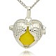 Silver Color Plated Brass Hollow Heart Cage Pendants(KK-J241-08S)-1