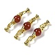 Natural Carnelian with Brass Fold Over Clasps(G-G141-03G-04)-1