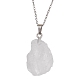 Colliers avec pendentif en forme de pépite de cristal de quartz naturel(NJEW-JN04507-05)-4