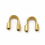 304 Stainless Steel Wire Guardian and Protectors, Golden, 5x4.5x1.2mm, Hole: 0.7mm(X-STAS-P319-19A-G)