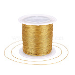 2 Rolls Round PET Metallic Thread, Gold, 0.1mm, about 109.36 Yards(100m)/Roll(MCOR-TADJ0001-01A-01)