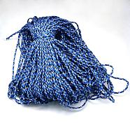 7 Inner Cores Polyester & Spandex Cord Ropes, for Rope Bracelets Making, Blue, 4mm, about 109.36 yards(100m)/bundle, 420~500g/bundle(RCP-R006-068)