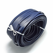 Leather Cords, Prussian Blue, 10x2mm, about 50Yards/Bundle(150 Feet/Bundle)(WL-R004-10x2-22)
