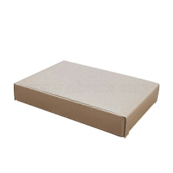 Cardboard Paper Shipping Box, Mailing Folding Box, Rectangle, Wheat, 15.5x10.1x2.7cm(CON-E027-04)